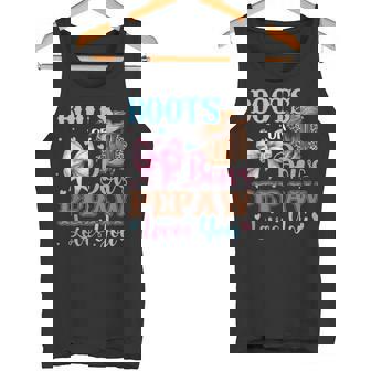 Boots Or Bows Pepaw Loves You Gender Reveal Family Tank Top | Mazezy