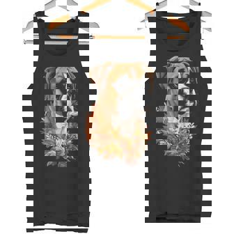 Boxer Fall Leaves Autumn Dog Tank Top | Mazezy