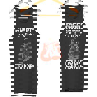Boxing Gloves Powered By Boxing Boxer Kickboxer Boxing Tank Top Tank Top | Mazezy