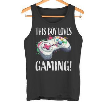 This Boy Loves Gaming Kids Gamer Tank Top | Mazezy