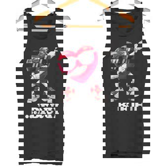 Bruh Dabbing Heart Kids Boys Valentine Tank Top | Mazezy