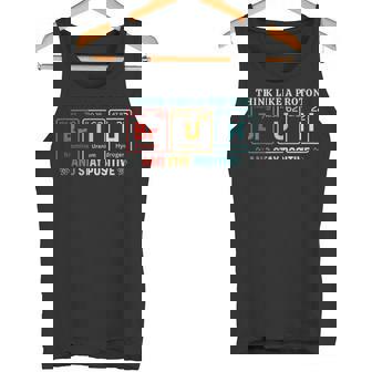 Bruh Think Like AProton Stay Positive Science Nerd Chemistry Tank Top Tank Top | Mazezy