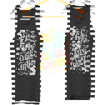 Bungee Jumper 60s 70s Hippie Retro Peace Love Bungee Jumping Tank Top | Mazezy