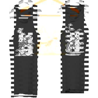Bunny Building Snowman With Carrot Tank Top Tank Top | Mazezy