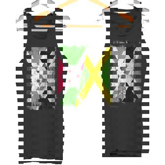 Burundi Jamaica Half Flag Burundian Jamaican Heritage Tank Top | Mazezy