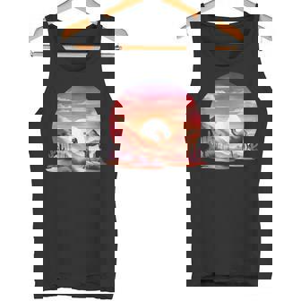 Camel Desert Safari Animal Sunset Sand Landscape Tank Top Tank Top | Mazezy