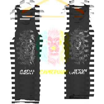 Cameroun Cameroon CAM Pride Roots Lion Flag Cameroon Tank Top | Mazezy