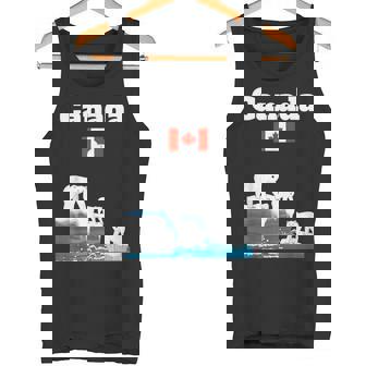 Canada Polar Bears Sea Cliffs Canadian Flag Canada Trip Tank Top | Mazezy