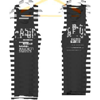 Cape Cod Massachusetts MA Vintage Sports Established Tank Top | Mazezy