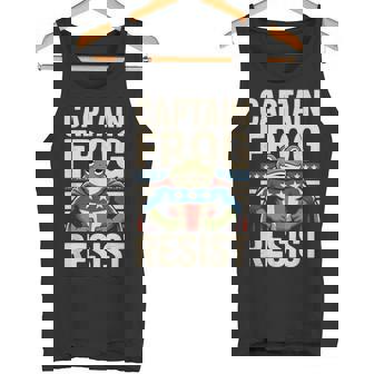 Captain Frog Resist Portland Protest Portland Frog Activist Tank Top | Mazezy