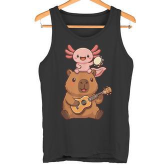 Capybara Axolotl Band Musik Kawaii Tierliebhaber Kinder Tank Top - Geschenkecke