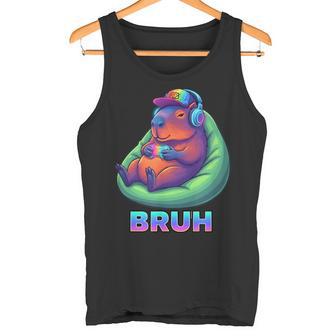 Capybara Bruh Video Games Lovers Tank Top | Mazezy