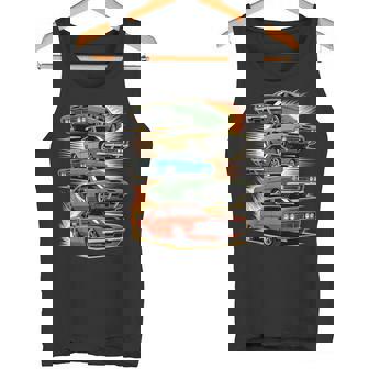 Car Madness Muscle Cars Hotrods And Classic Cars Vintage Tank Top | Mazezy