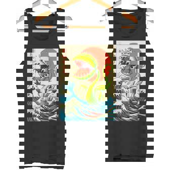 Carnivorous Plant Venus Fly Trap Japanese Ukiyoe Grand Wave Tank Top | Mazezy