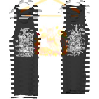 Cat Kitten Pumpkin Fall Autumn Thanksgiving Cat Lover Tank Top | Mazezy