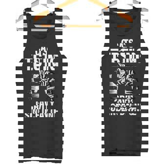 Cat Physics Testing Gravity Since Day One Math Joke Tank Top | Mazezy