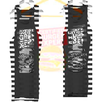 Certified Burger Expert Food Lover Fun Casual Look Tank Top | Mazezy