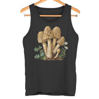 Champignons Illustration Botanique Morilles Débardeur e - Cadeauxyz