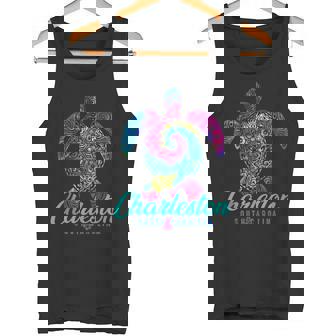 Charleston South Carolina Sea Turtle Tie Dye Tropical Tank Top Tank Top | Mazezy