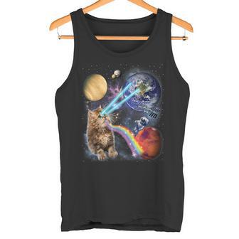 Chat Moelleux Avec Poutres Arc-En-Ciel Galactiques Débardeur e - Cadeauxyz