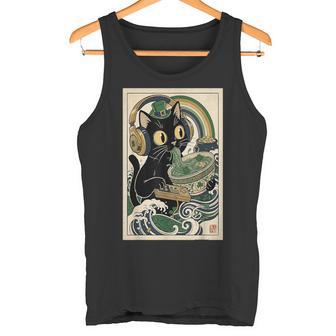 Chat Ramen Japonais Amusant Pour Laaint-Patrick Débardeur e - Cadeauxyz