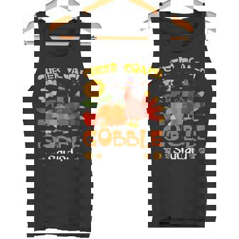 Cheer Coach Gobble Squad Turkey Thanksgiving Tank Top | Mazezy