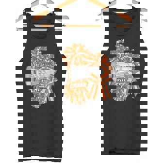 Cheer G-Ma Grandma Bow Sport Cheerleader Cheerleading Orange Tank Top | Mazezy