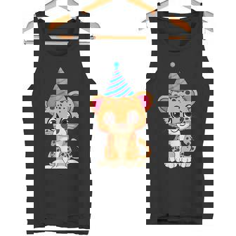 Cheetah Birthday Party Jungle Wildlife Safari Wild Cat Paw Tank Top | Mazezy