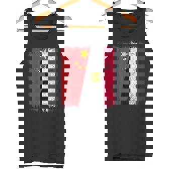 China Egypt Half Flag Chinese Egyptian Heritage Tank Top | Mazezy