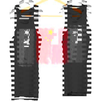 China Tonga Half Flag Chinese Tongan Heritage Tank Top | Mazezy