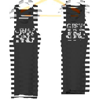 Christ Is King 忠実なキリスト教信者・崇拝者 タンクトップ - Kawaiitshirt