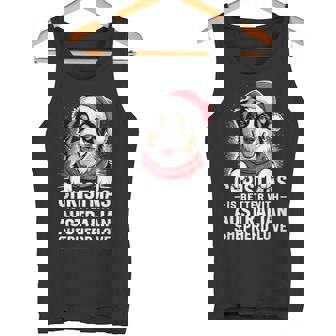 Christmas Is Better With Australian Shepherd Love Tank Top | Mazezy