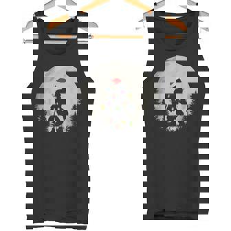 Christmas Bigfoot Santa Hat Moon Sasquatch Kids Tank Top | Mazezy