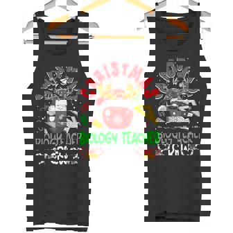 Christmas Biology Teacher Crew Santa Reindeer Job Tools Tank Top | Mazezy