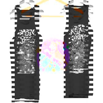 Christmas Chaos Coordinator Xmas Puppy Christmas Boxer Tank Top | Mazezy