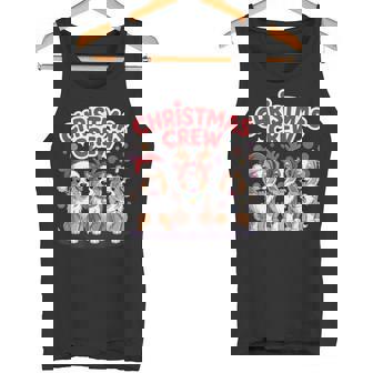 Christmas Crew Xmas Puppy Dog Christmas Australian Shepherd Tank Top | Mazezy