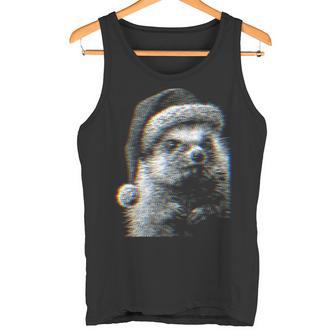 Christmas Hedgehog For Music Festivals Ravers EDM Xmas Party Tank Top | Mazezy