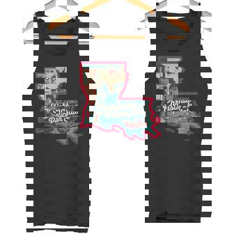 Christmas In The Pelican State Louisiana Tank Top | Mazezy