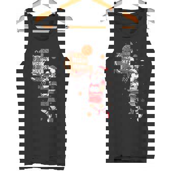 Christmas Santa Claus Dunking A Basketball Boys Kids Xmas Tank Top | Mazezy