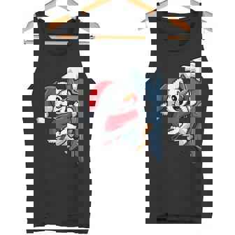 Christmas Santa Snowman Rock Climbing Winter Holiday Tank Top | Mazezy