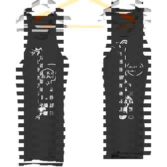 Clarinettist Dad Humour With Piccolo And Bass Clarinet Tank Top | Mazezy