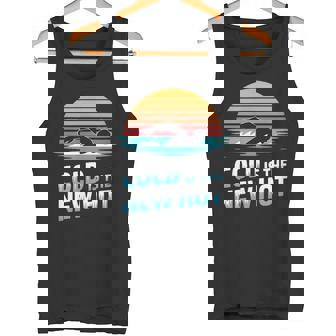 Cold Is The New Hot Swimming Sunset Tank Top | Mazezy