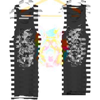 Colorful German Shepherd Pop Art For Dog Lovers Tank Top | Mazezy