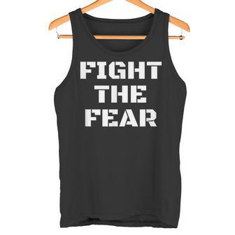 Combate El Miedo Motivacional Fuerte Ansiedad Batalla Camiseta sin mangas - Regaloses