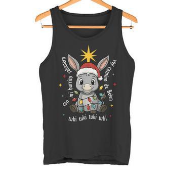 Con Mi Burrito Sabanero Mexican Tuki Tuki Donkey Latino Xmas Tank Top | Mazezy
