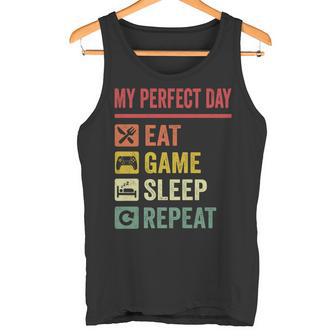 Concritta My Perfect Dayideogames Idea Regalo Divertente Eimpatica Maglia A Manica Canotta - Novitaregali