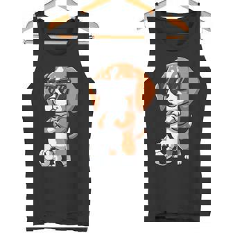 Cool Beagle Dog Soccer Player Cartoon Tank Top Tank Top | Mazezy