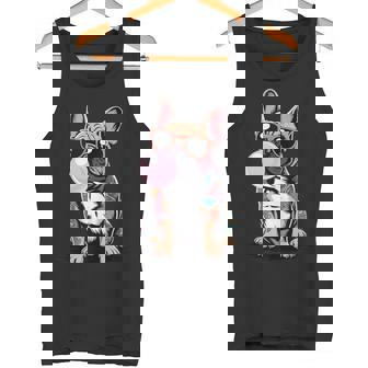 Cool French Bulldog Sunglasses Tattoo Bubblegum Dog Tank Top Tank Top | Mazezy