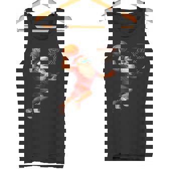 Cool Santa Basketball Player Dunking Xmas Christmas Men Boys Tank Top | Mazezy