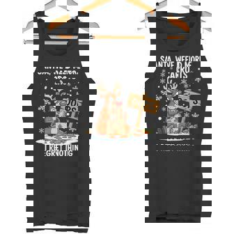 Cool Santa Reindeer Humor Carrot Collector Christmas Quote Tank Top | Mazezy